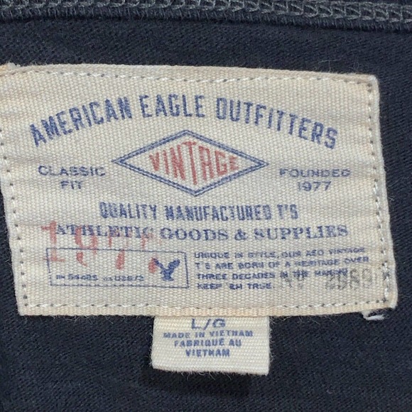 American Eagle Outfitters Mens Size Large Embroidered Logo Eagle Long Sleeve Tee - Picture 6 of 8